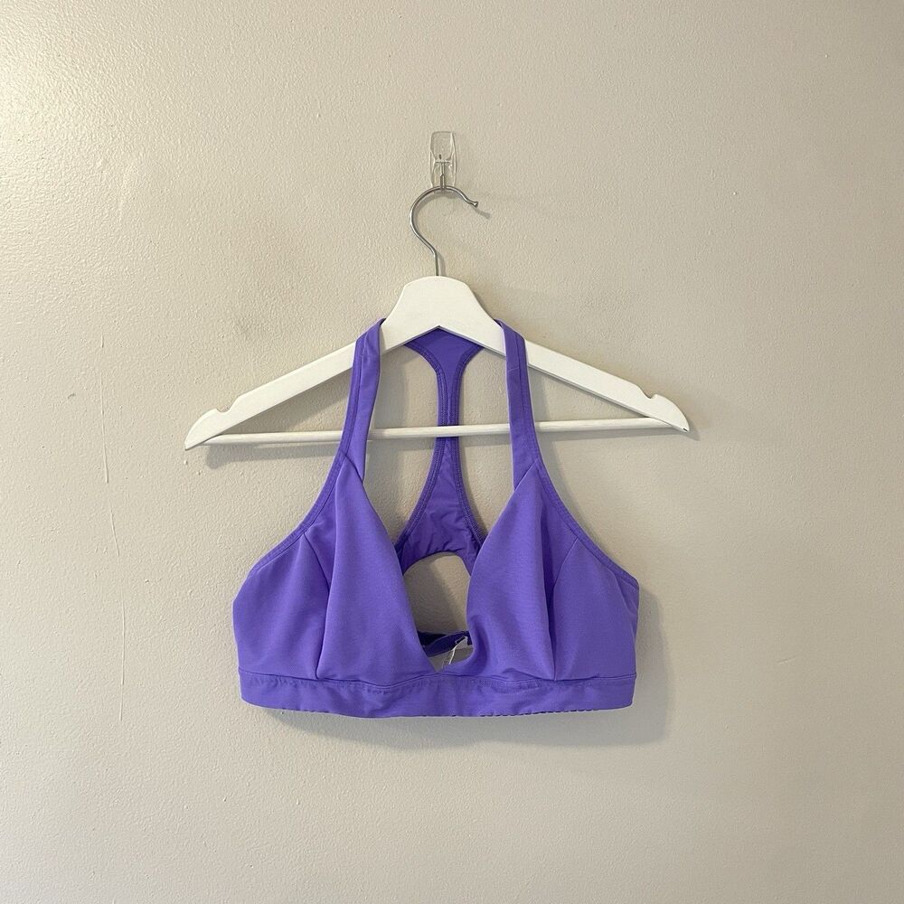 Lululemon All Day Breeze Bra Size 10 Purple Light Weight Removable Cup